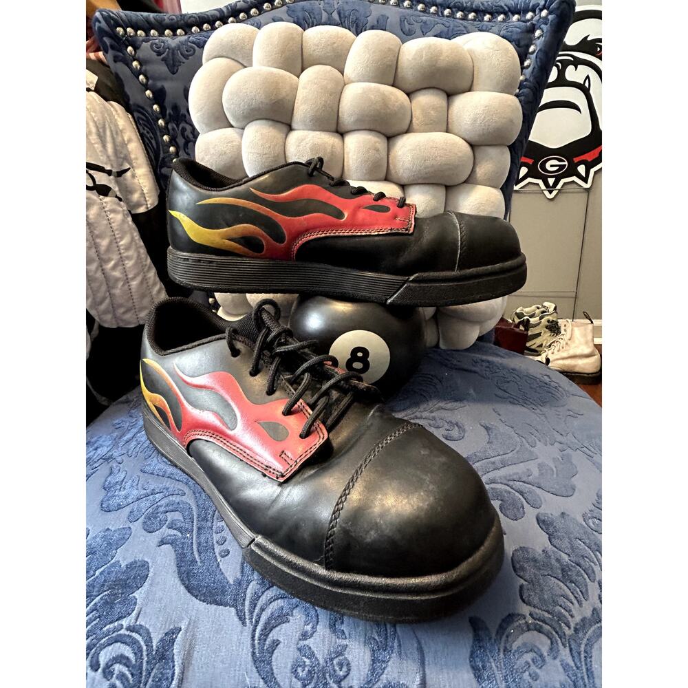 Dr Martens Flames Steel Toe Flats size 11/EU 43